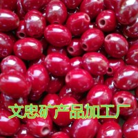 手鏈 項鏈 鍺石托瑪琳能量珠負離子珠 珠光紅長圓珠鍺石珠