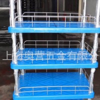 直銷3層5層手推車，廠家定做5層帶護欄物料車