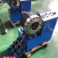 保定全自動液壓鋼管鎖管機 工程48架子圓管大棚管壓管機扣壓機