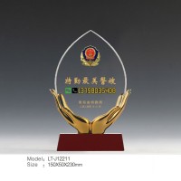 十佳人民警察/十佳警嫂評選獎杯供應(yīng) 警局慶?；顒蛹o(jì)念品定做