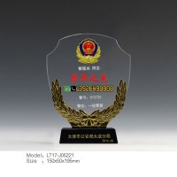 警界之光獎牌批發(fā)，警徽紀(jì)念品禮品定做，公安局警員退休紀(jì)念品