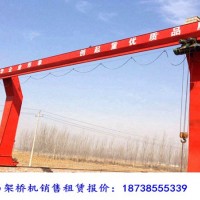 河南信陽(yáng)龍門吊出租廠家10噸21米L型偏掛門式起重機(jī)