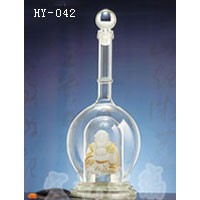 青海工藝酒瓶廠家~宏藝玻璃制品廠家供應空心造型酒瓶