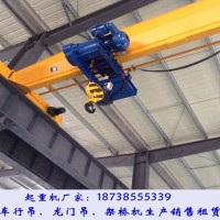 湖北黃石橋式起重機(jī)廠家5噸懸掛式單梁行車參數(shù)