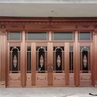 酒店銅門任丘廠家安裝，餐廳銅門任丘廠家安裝