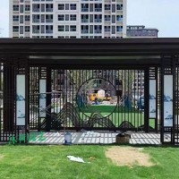 河北任丘新興多彩鋁合金涼亭，新中式鋁合金涼亭生產(chǎn)廠家